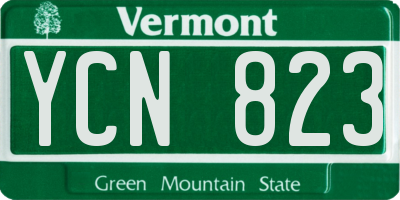 VT license plate YCN823