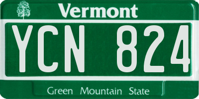 VT license plate YCN824