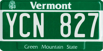VT license plate YCN827