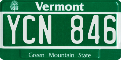 VT license plate YCN846