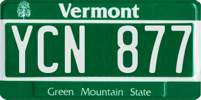 VT license plate YCN877