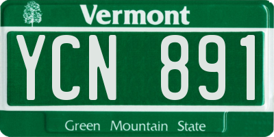 VT license plate YCN891