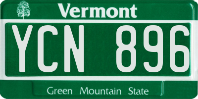 VT license plate YCN896