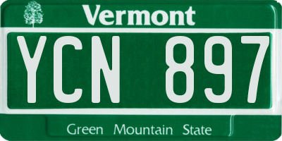 VT license plate YCN897