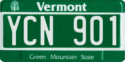 VT license plate YCN901