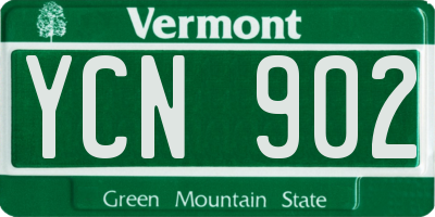 VT license plate YCN902