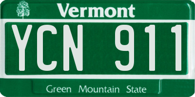 VT license plate YCN911