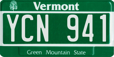 VT license plate YCN941