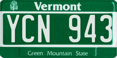 VT license plate YCN943