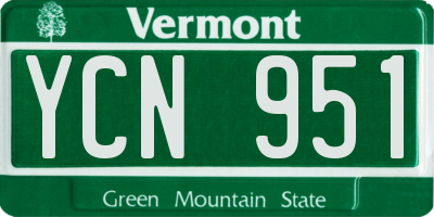VT license plate YCN951