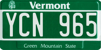 VT license plate YCN965