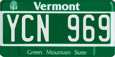 VT license plate YCN969