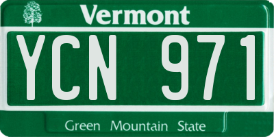VT license plate YCN971