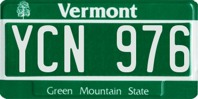 VT license plate YCN976
