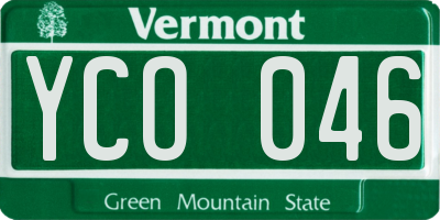 VT license plate YCO046