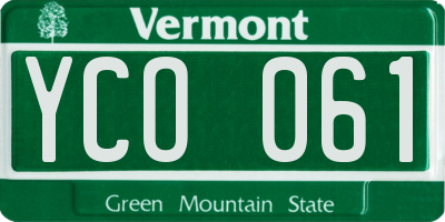 VT license plate YCO061