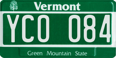 VT license plate YCO084