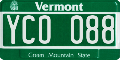 VT license plate YCO088