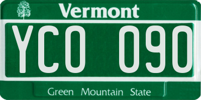 VT license plate YCO090