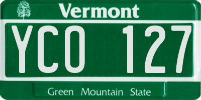 VT license plate YCO127
