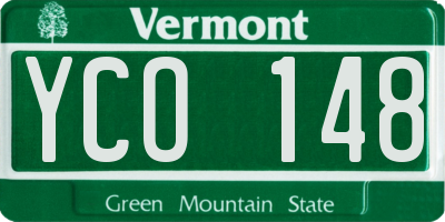VT license plate YCO148