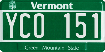 VT license plate YCO151