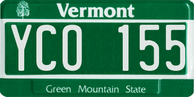 VT license plate YCO155