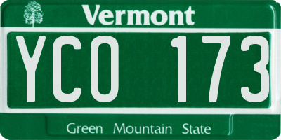 VT license plate YCO173