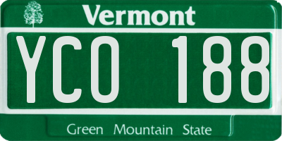 VT license plate YCO188