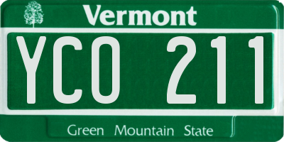 VT license plate YCO211