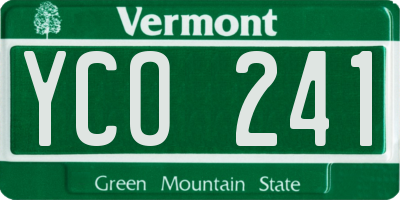VT license plate YCO241