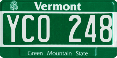 VT license plate YCO248