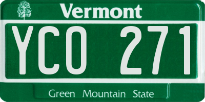 VT license plate YCO271