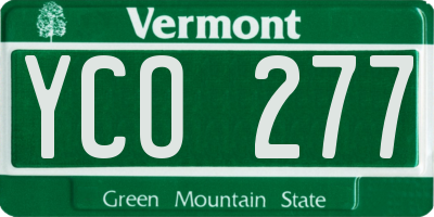 VT license plate YCO277