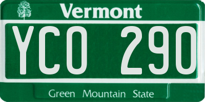 VT license plate YCO290