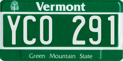 VT license plate YCO291