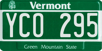 VT license plate YCO295
