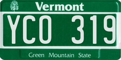 VT license plate YCO319