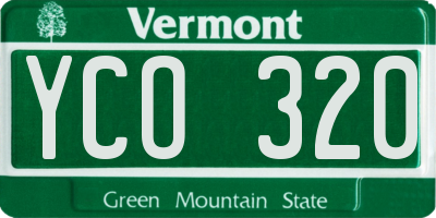 VT license plate YCO320