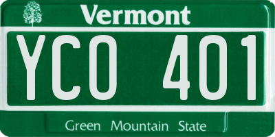 VT license plate YCO401