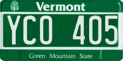 VT license plate YCO405