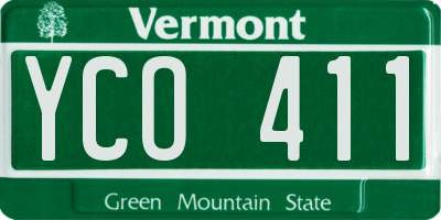 VT license plate YCO411