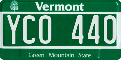 VT license plate YCO440