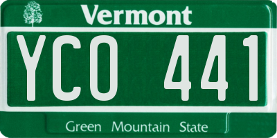 VT license plate YCO441