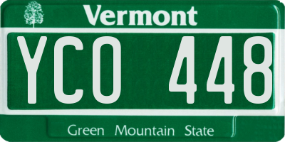 VT license plate YCO448