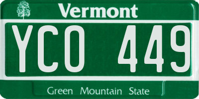 VT license plate YCO449