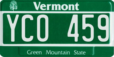 VT license plate YCO459