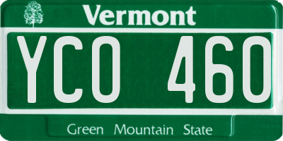 VT license plate YCO460