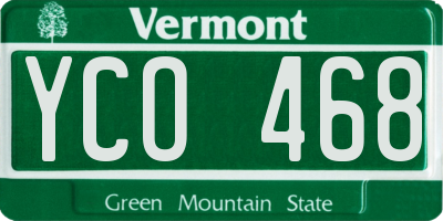 VT license plate YCO468