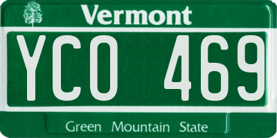 VT license plate YCO469